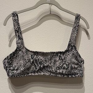 Xhilaration Monochrome Animal Print Bikini Top